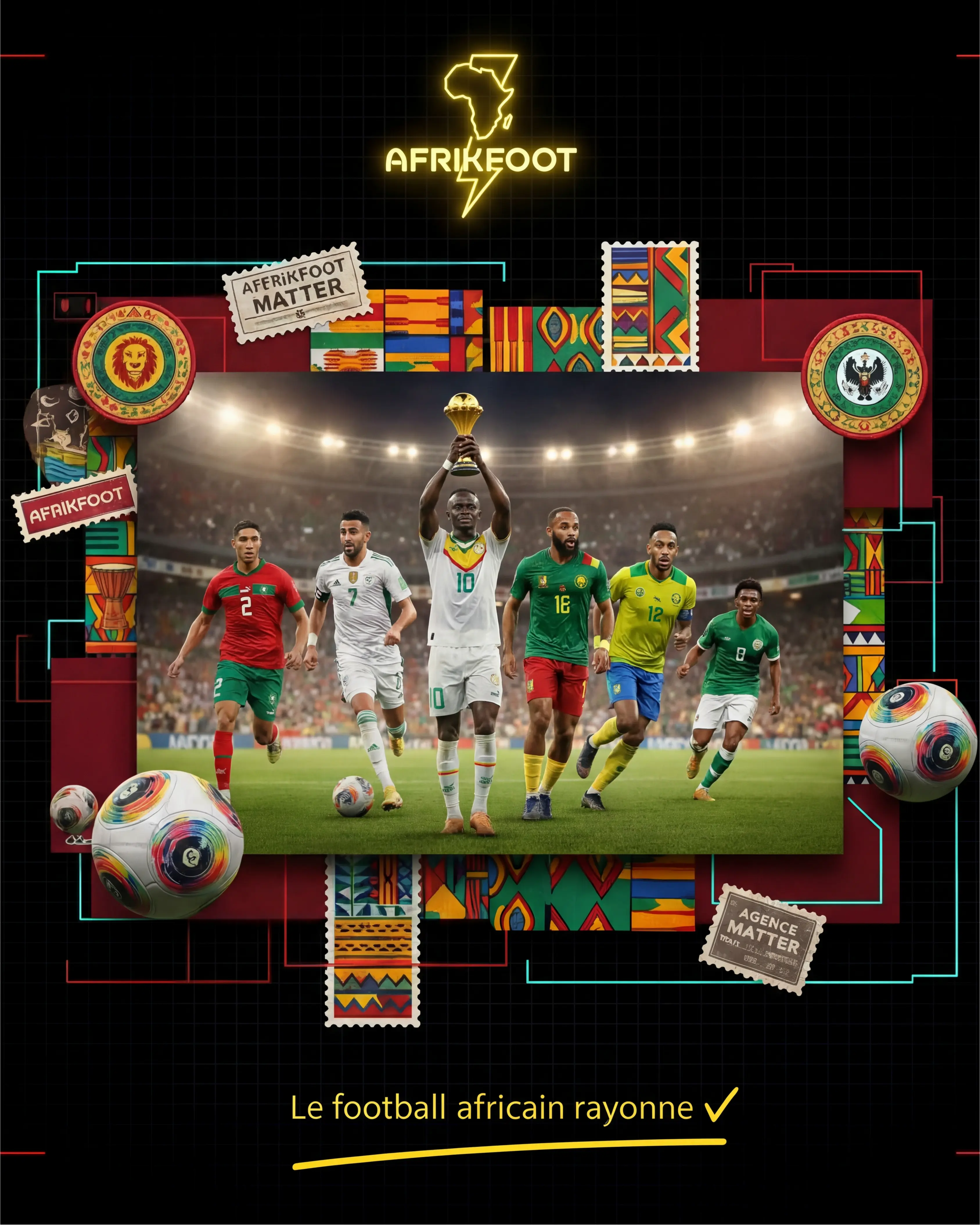 Portfolio AfrikFoot — CAN 2025, +308% Instagram, 2.4M impressions, couverture live 100% matchs