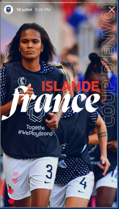 Story Instagram live Euro EDFF — Coup d'envoi